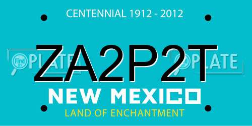 ZA2P2T New Mexico License Plate