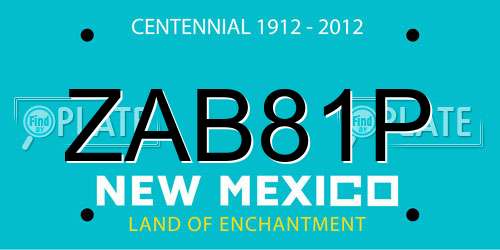 ZAB81P New Mexico License Plate