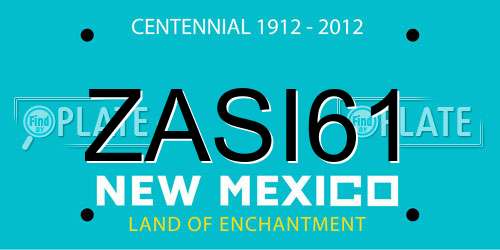 ZASI61 New Mexico License Plate