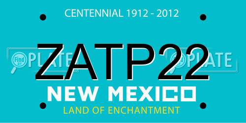 ZATP22 New Mexico License Plate