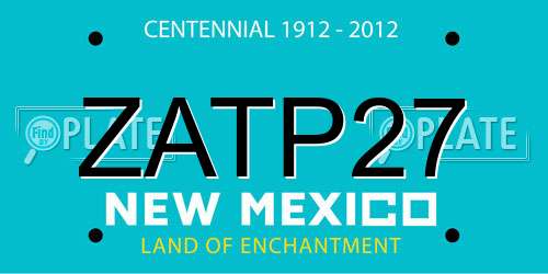 ZATP27 New Mexico License Plate