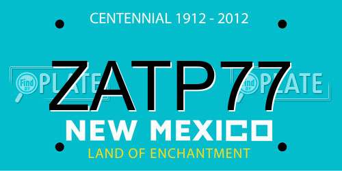 ZATP77 New Mexico License Plate