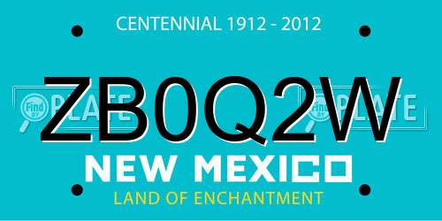 ZB0Q2W New Mexico License Plate