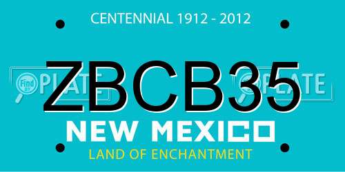 ZBCB35 New Mexico License Plate