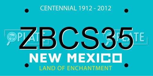 ZBCS35 New Mexico License Plate