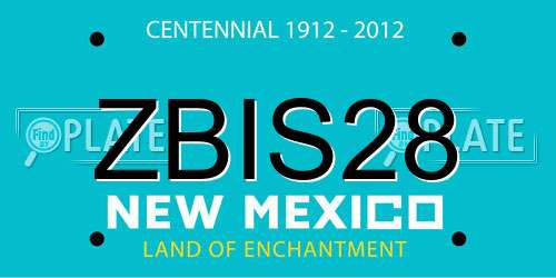 ZBIS28 New Mexico License Plate