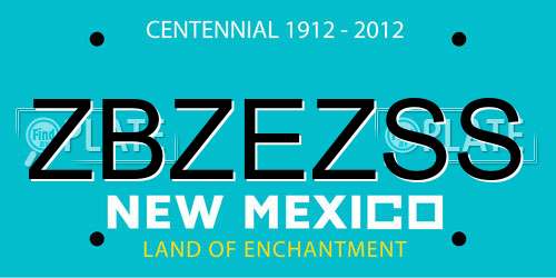 ZBZEZSS New Mexico License Plate
