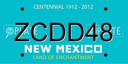 ZCDD48 New Mexico License Plate