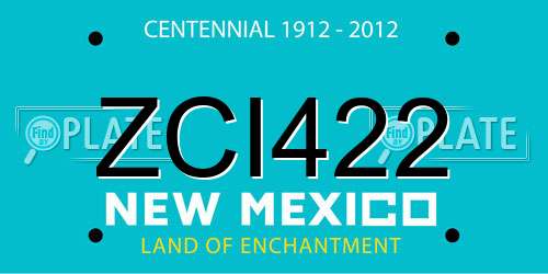 ZCI422 New Mexico License Plate