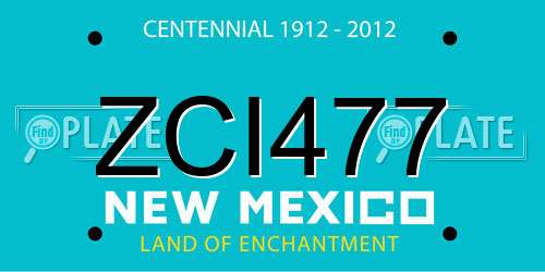 ZCI477 New Mexico License Plate