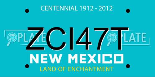 ZCI47T New Mexico License Plate