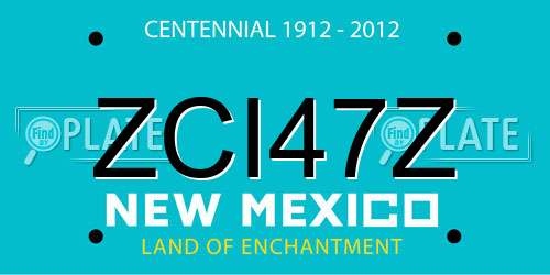 ZCI47Z New Mexico License Plate
