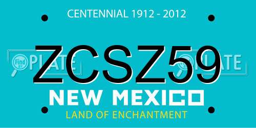 ZCSZ59 New Mexico License Plate