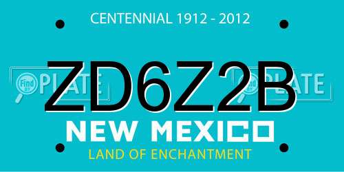 ZD6Z2B New Mexico License Plate