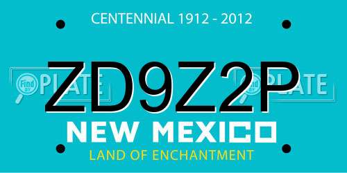 ZD9Z2P New Mexico License Plate