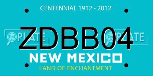ZDBB04 New Mexico License Plate