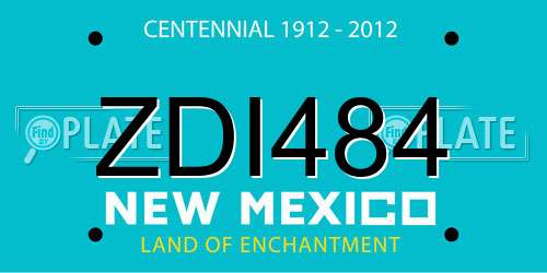 ZDI484 New Mexico License Plate