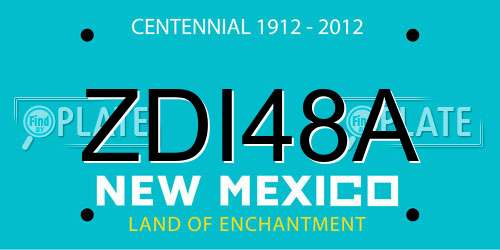 ZDI48A New Mexico License Plate