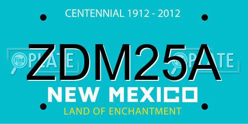 ZDM25A New Mexico License Plate