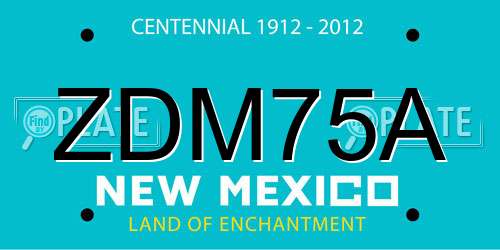 ZDM75A New Mexico License Plate