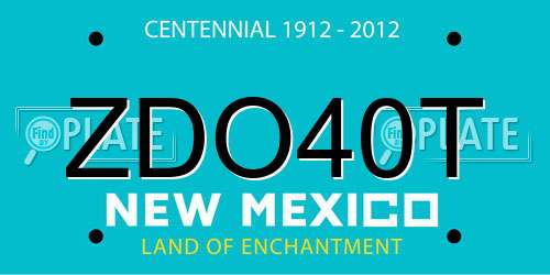 ZDO40T New Mexico License Plate