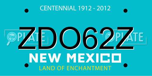 ZDO62Z New Mexico License Plate