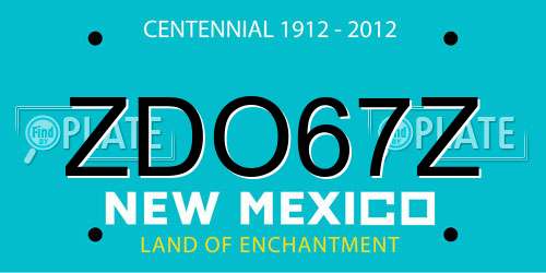 ZDO67Z New Mexico License Plate
