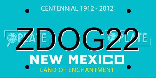 ZDOG22 New Mexico License Plate