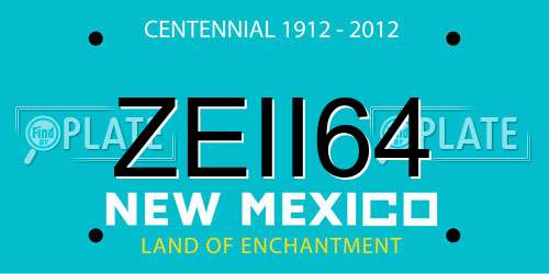 ZEII64 New Mexico License Plate