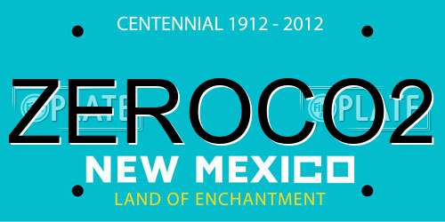 ZEROCO2 New Mexico License Plate