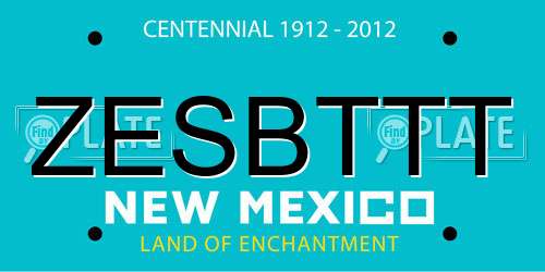 ZESBTTT New Mexico License Plate