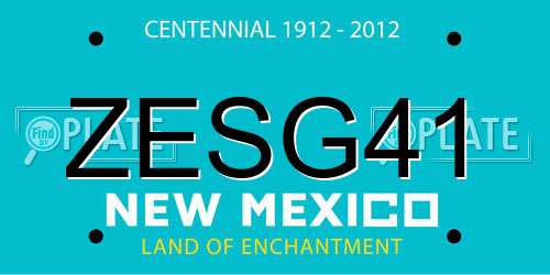 ZESG41 New Mexico License Plate