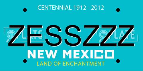 ZESSZZZ New Mexico License Plate