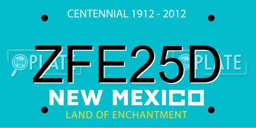 ZFE25D New Mexico License Plate