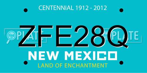 ZFE28Q New Mexico License Plate
