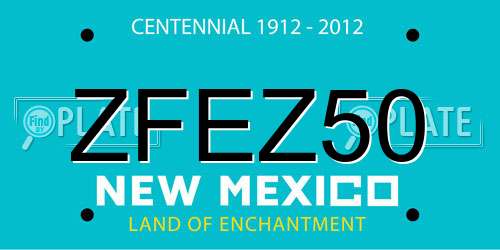 ZFEZ50 New Mexico License Plate