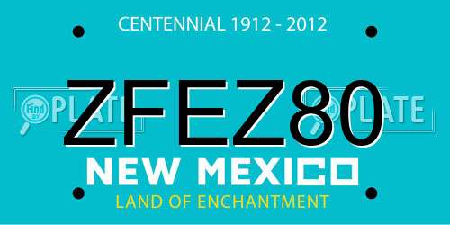 ZFEZ80 New Mexico License Plate
