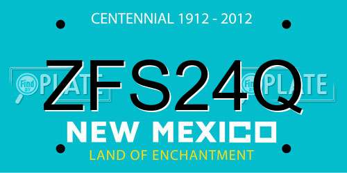 ZFS24Q New Mexico License Plate