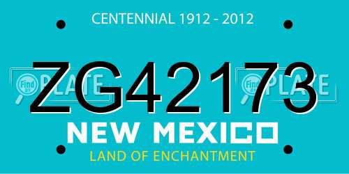 ZG42173 New Mexico License Plate