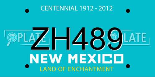 ZH489 New Mexico License Plate