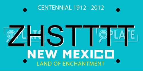 ZHSTTTT New Mexico License Plate