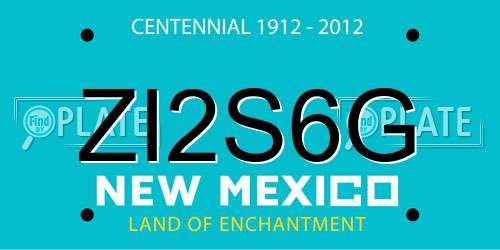 ZI2S6G New Mexico License Plate