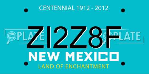 ZI2Z8F New Mexico License Plate