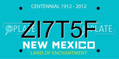 ZI7T5F New Mexico License Plate