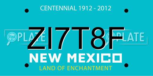 ZI7T8F New Mexico License Plate
