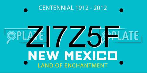 ZI7Z5F New Mexico License Plate