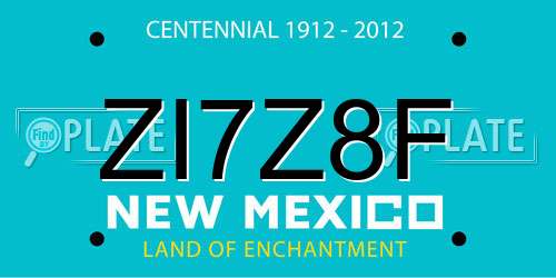 ZI7Z8F New Mexico License Plate