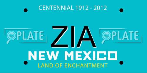 ZIA New Mexico License Plate