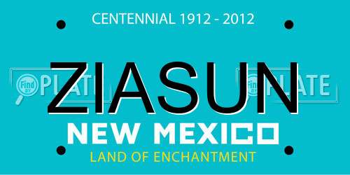 ZIASUN New Mexico License Plate