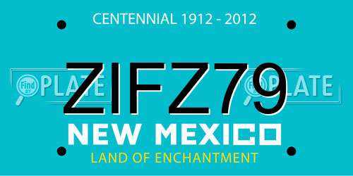 ZIFZ79 New Mexico License Plate